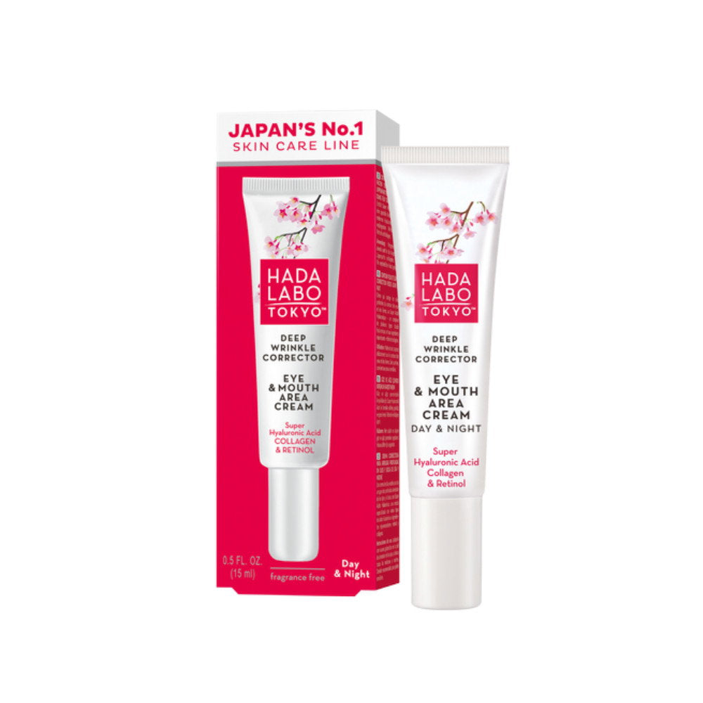 Hada Labo Tokyo, Hada Labo, Hyaluronic Acid & Collagen, Anti-Wrinkle, Day & Night, Eye Cream, 15 ml