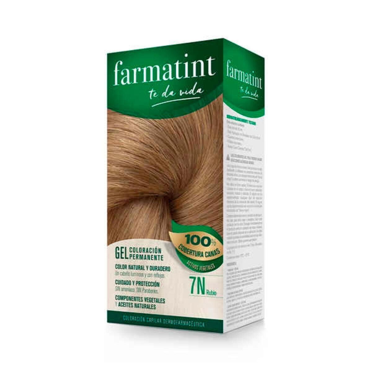 Permanent Dye Farmatint Nº 7n-Rubio (5 enheder) produktemballage