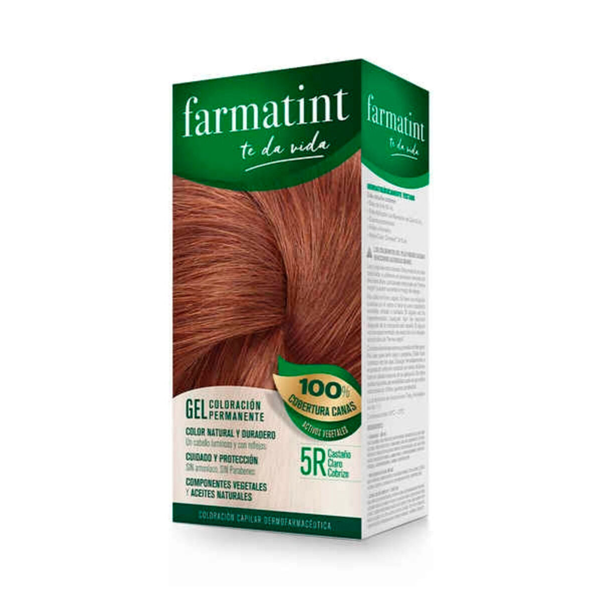 Permanent Dye Farmatint Nº 5r-Castano Claro Cobrizo (5 enheder) produktemballage