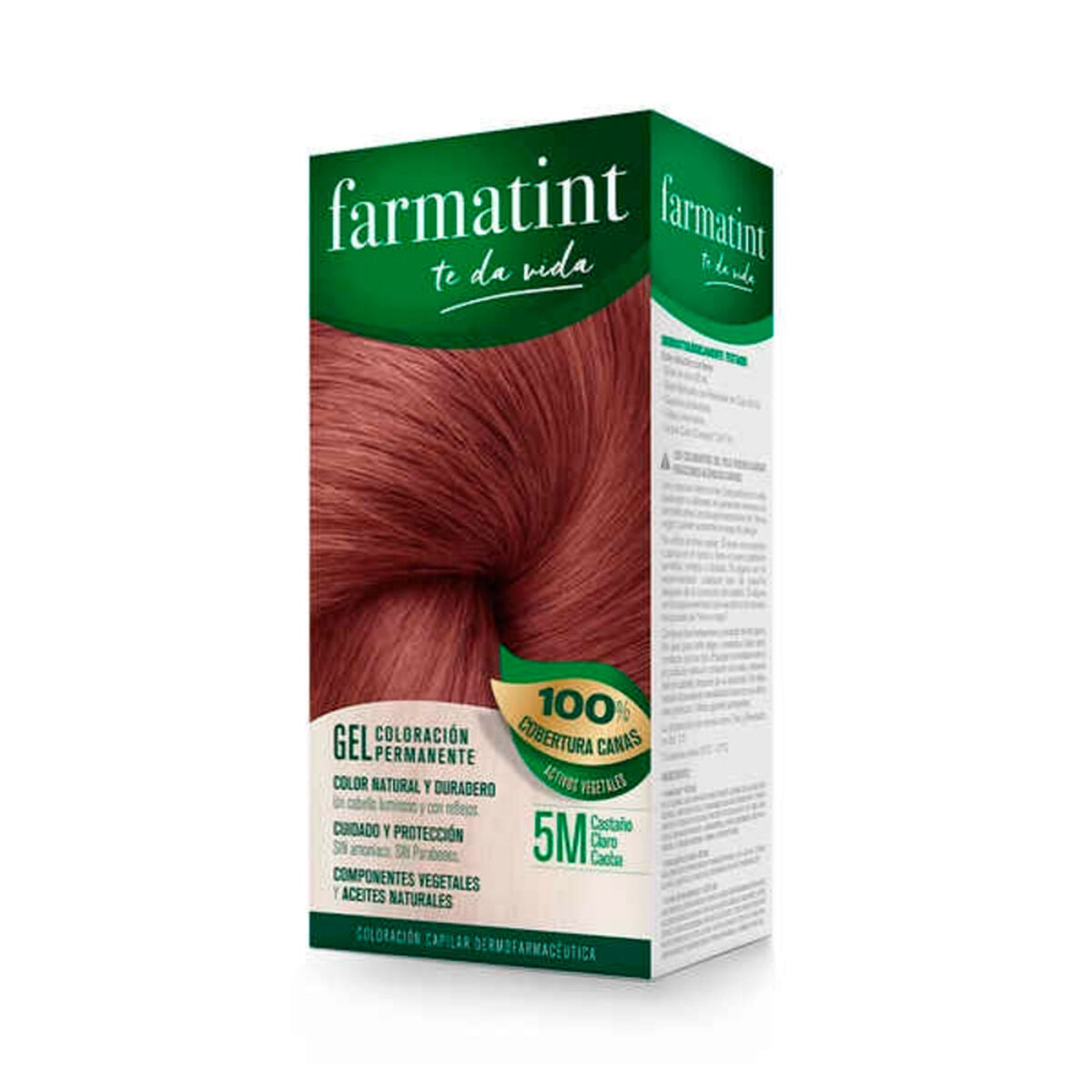 Permanent Dye Farmatint Nº 5m-Castano Claro Caoba (5 enheder) produktemballage
