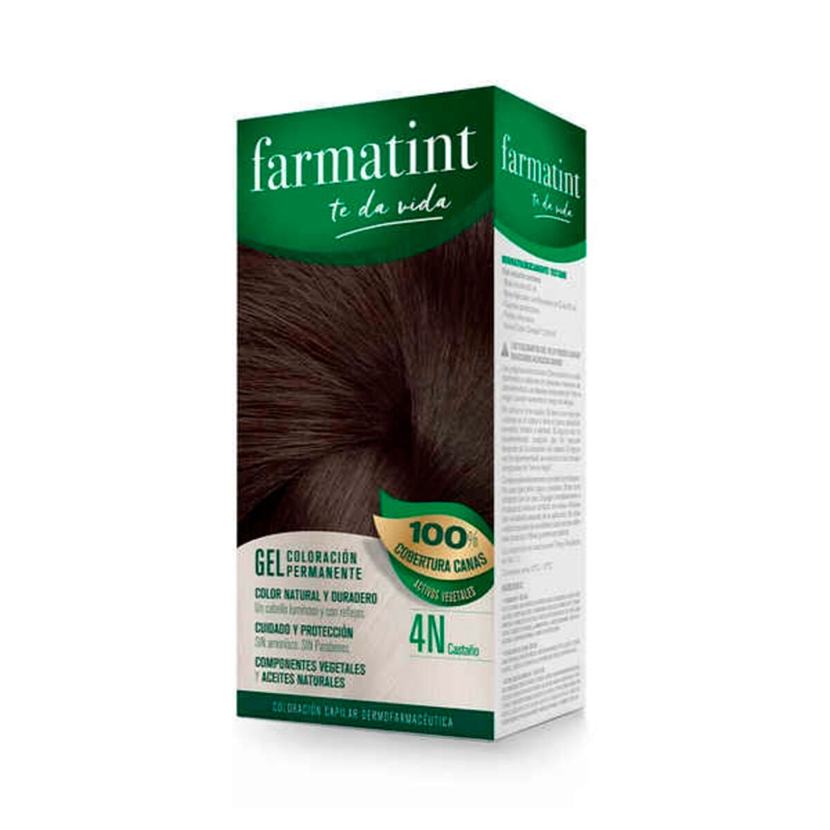 Permanent Dye Farmatint Nº 4n-Castano (5 enheder) produktemballage