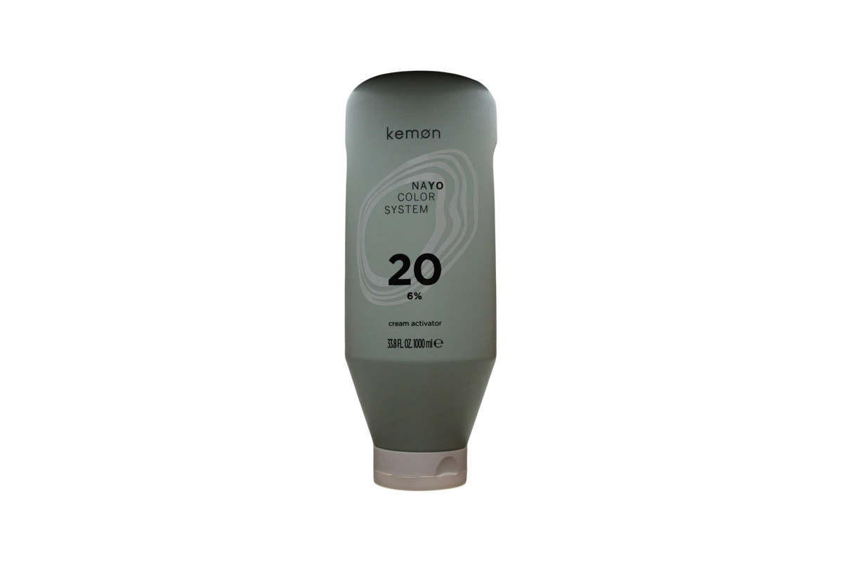 Kemon, Nayo Cream Activator, Aktiverende lotion til hårfarve, Farvning, 20, 6%, 1000 ml
