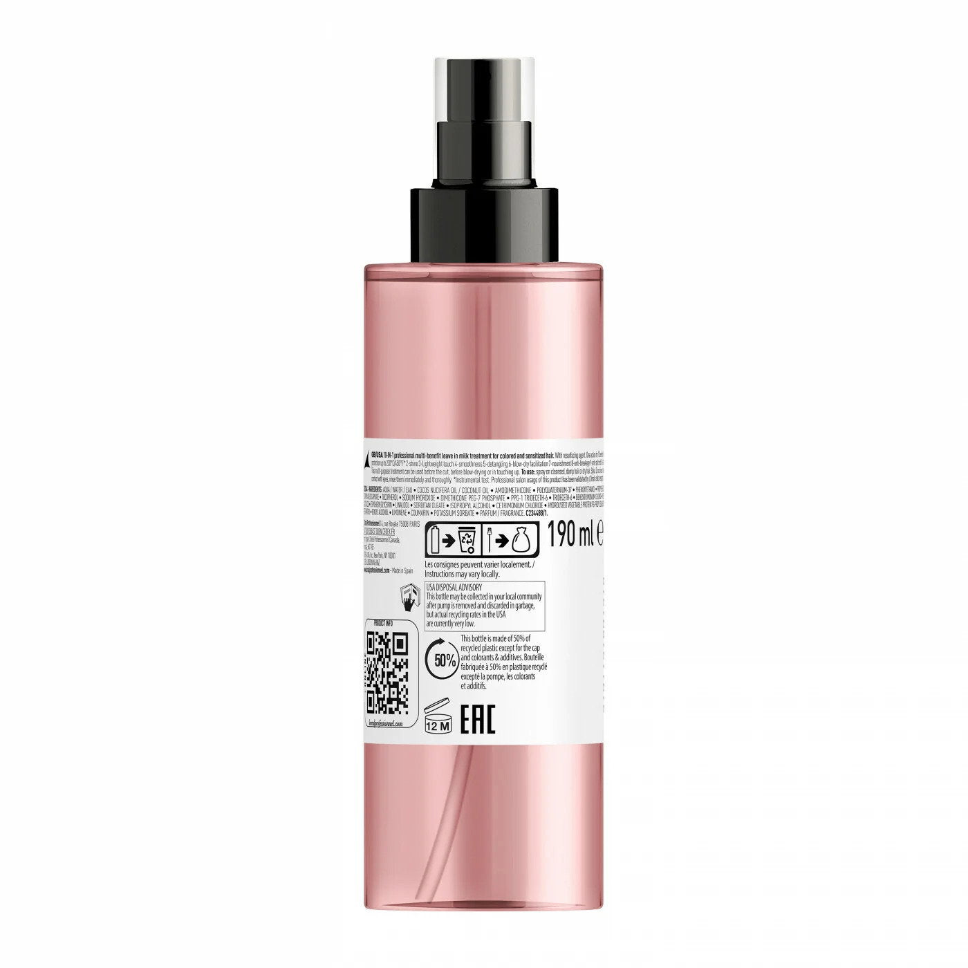 L'Oreal Professionnel, Serie Expert Vitamino Color, Resurfacing Agent, Hair Leave-In Cream Treatment, For Heat Protectant, 190 ml