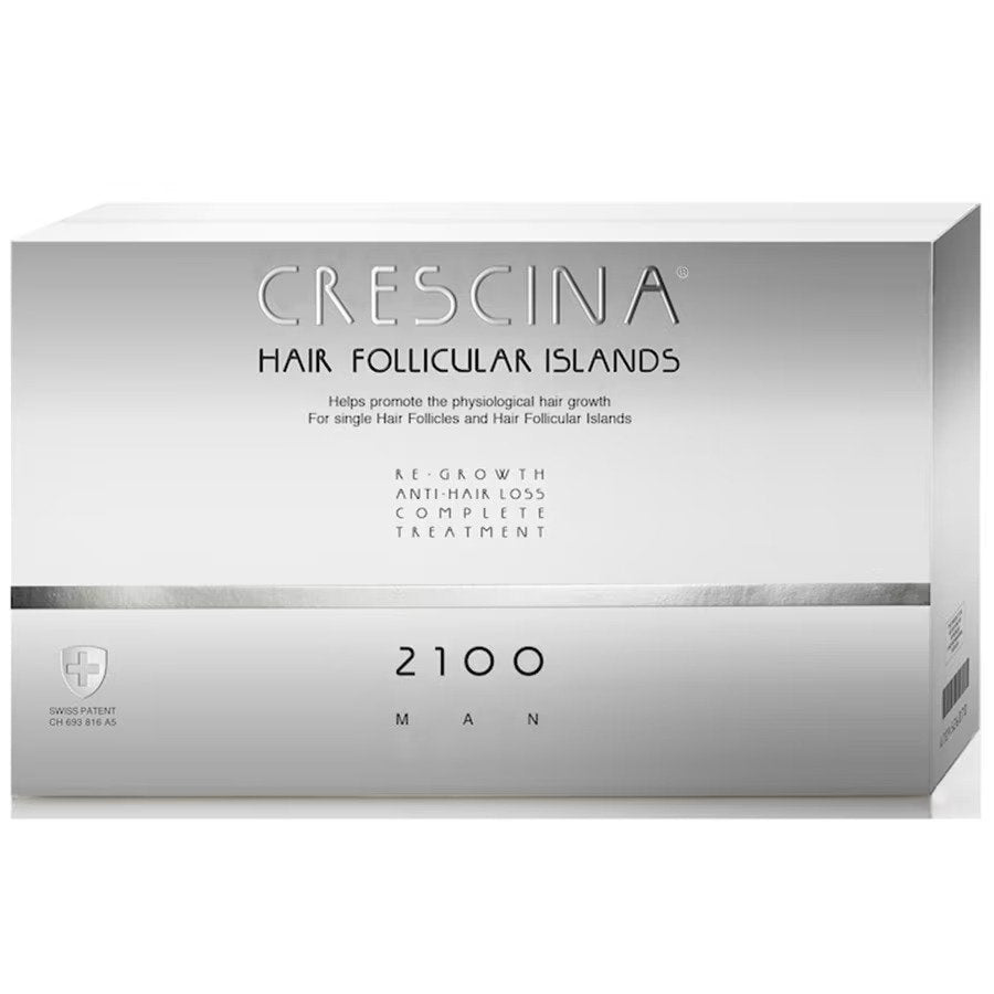 Labo Suisse, Crescina Follicular Islands 2100, For Growth Stimulation, Ampoules Treatment Serum, For Scalp, For Men, 10 +10 pcs