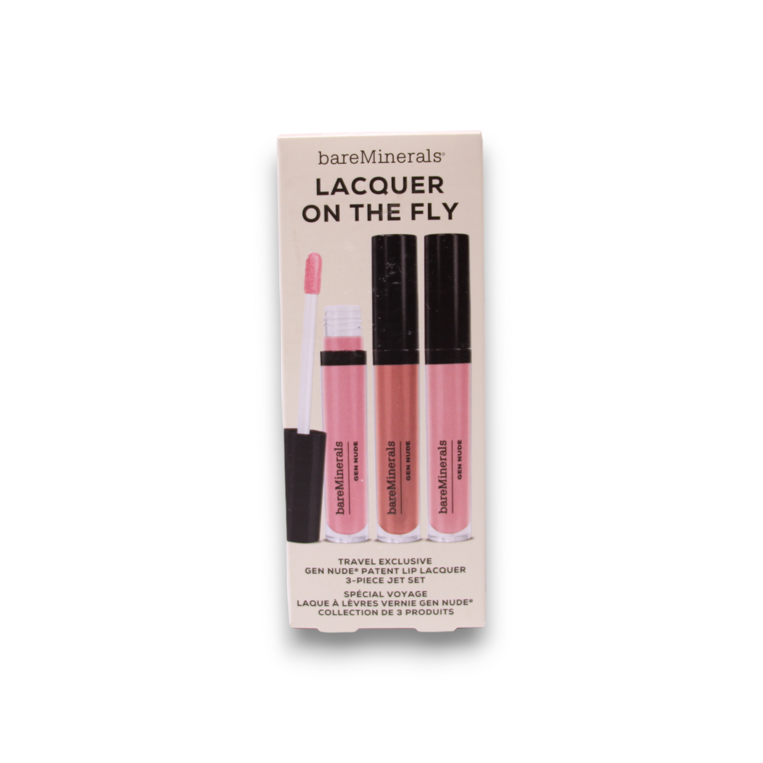 Lacquer On The Fly Set BareMinerals: Gen Nude, Liquid Lipstick, Cant Even, 3.7 ml + Gen Nude, Liquid Lipstick, Dahling, 3.7 ml + Gen Nude, Liquid Lipstick, Major, 3.7 ml
