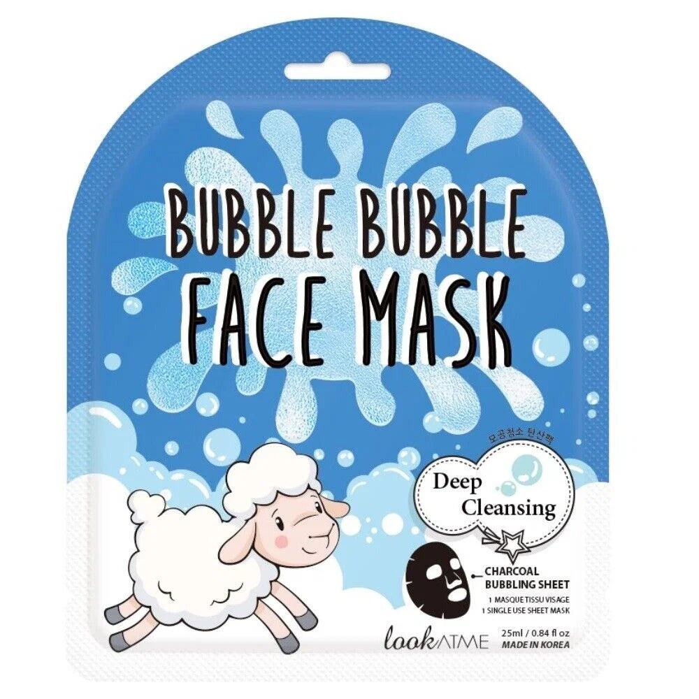 Look At Me Bubble Bubble dybderensende stofmaske med kul 25 ml