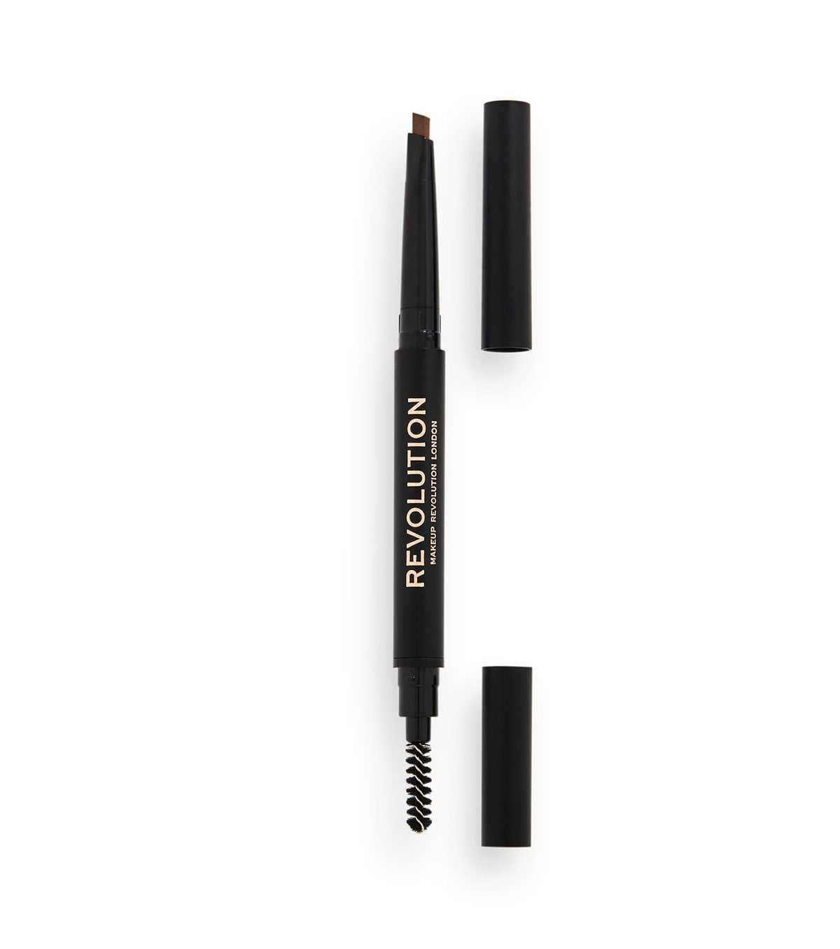 Makeup Revolution, Duo Brow Definer Pencil, Eyebrow Cream Pencil & Brush 2-In-1, Light Brown, 0.25 g