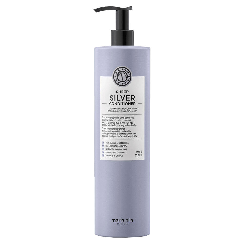 Maria Nila, Sheer Silver, Paraben-Free, Hair Conditioner, Moisturizing, 1000 ml