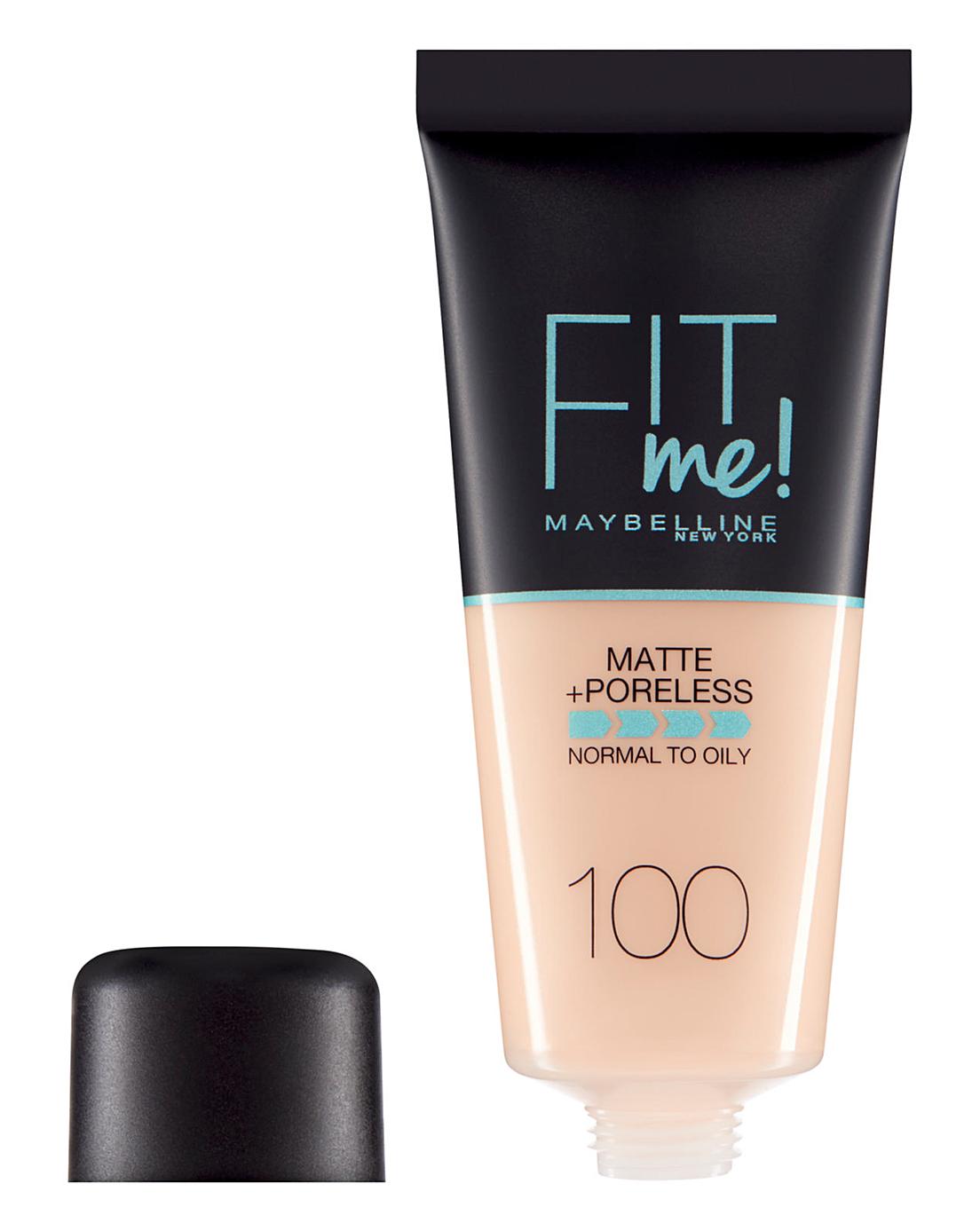 Maybelline, Fit Me Matte + Poreless, Liquid Foundation, 100, Warm Ivory, 30 ml