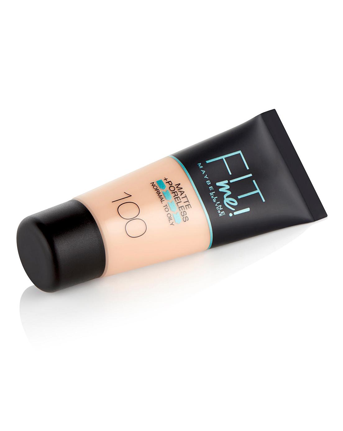 Maybelline, Fit Me Matte + Poreless, Liquid Foundation, 100, Warm Ivory, 30 ml