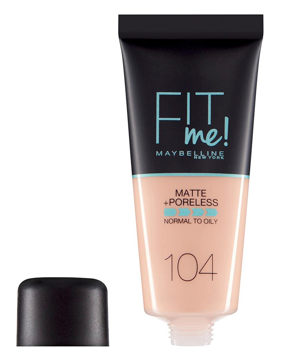 Maybelline, Fit Me Matte + Poreless, Liquid Foundation, 104, Soft Ivory, 30 ml