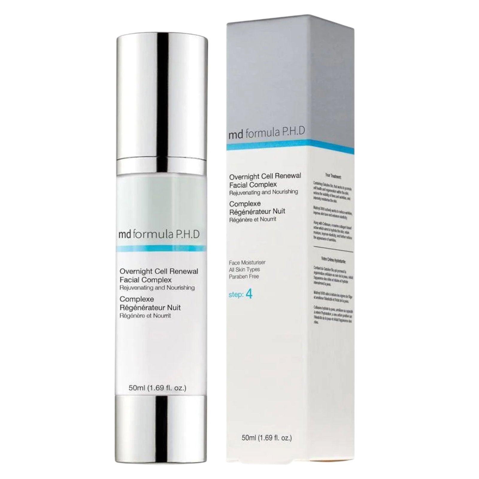 MD Formula P.H.D, Overnight Cell Renewal, Renewal, At Night, Cream, For Face, 50 ml