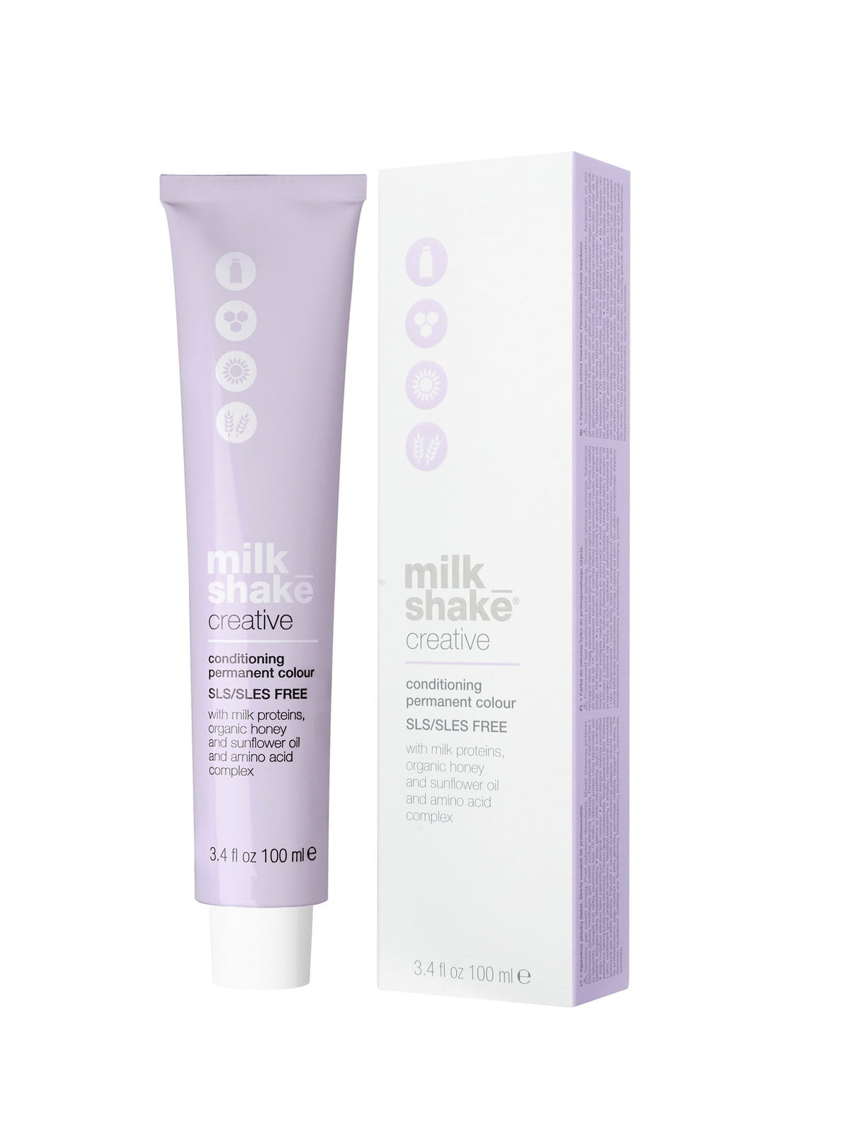 Milk Shake, Creative, SLS/SLES-Free, Permanent Hair Dye, 8.018NA Natural Ash Light Blond, 100 ml