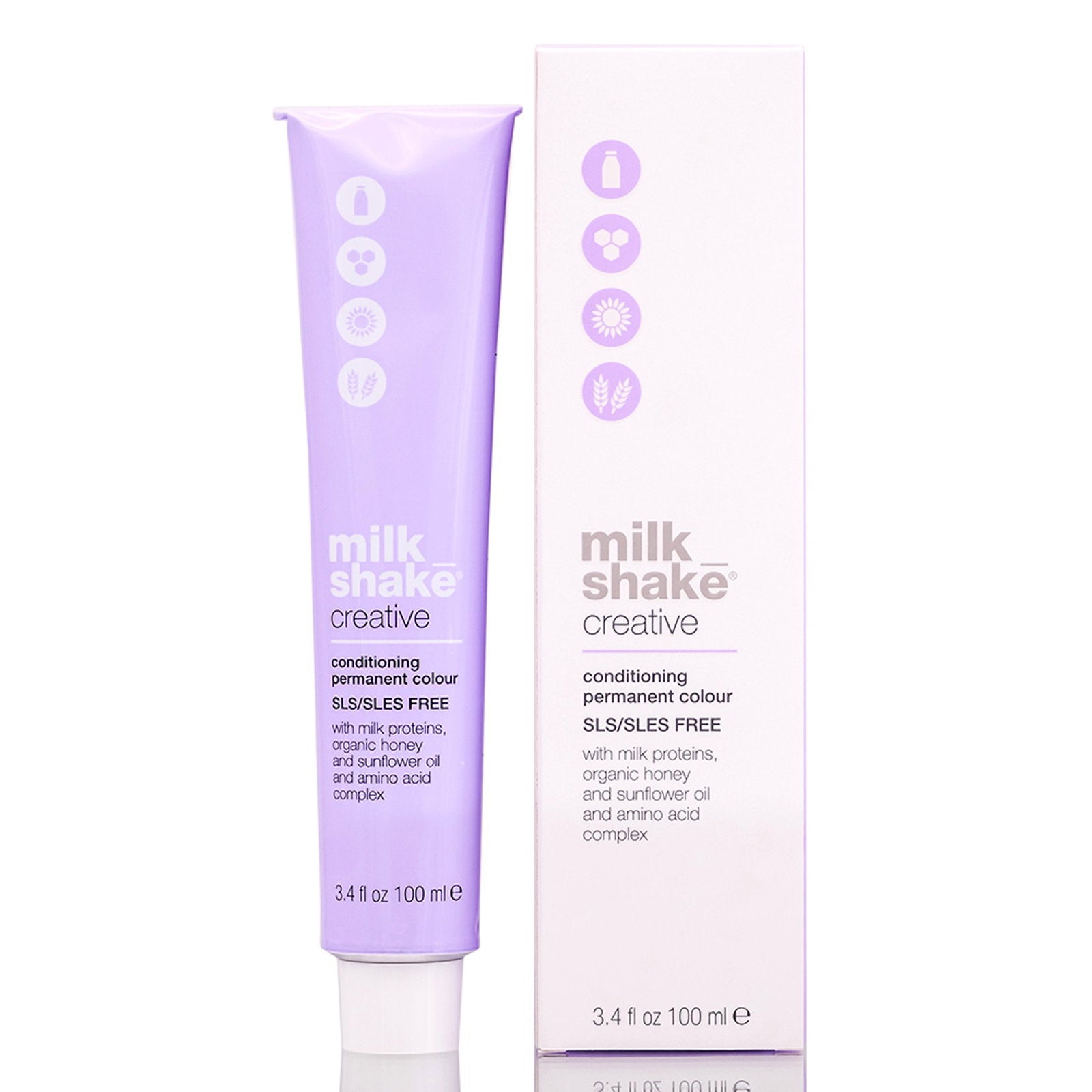 Milk Shake, Creative, SLS/SLES-Free, Permanent Hair Dye, .17.AV Light Metallic Grey, 100 ml