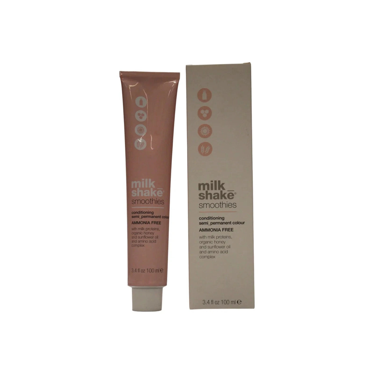 Milk Shake, Smoothies, Semi-permanent hårfarve, 8.34 Chiaro Dor. Rame, 100 ml