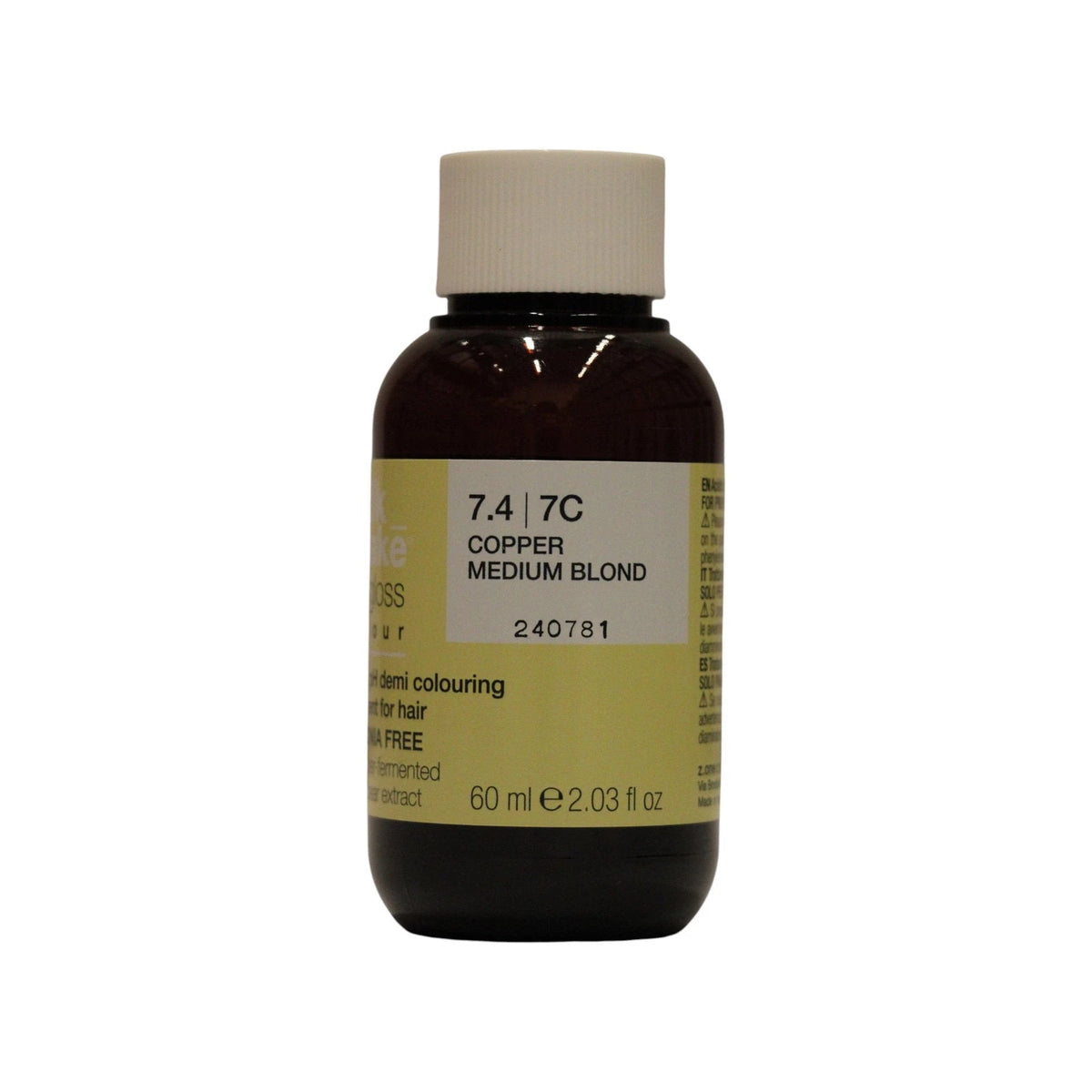 Milk Shake, The Gloss Acidic pH, Demi-permanent hårfarve, 7.4 Biondo Rame, 60 ml