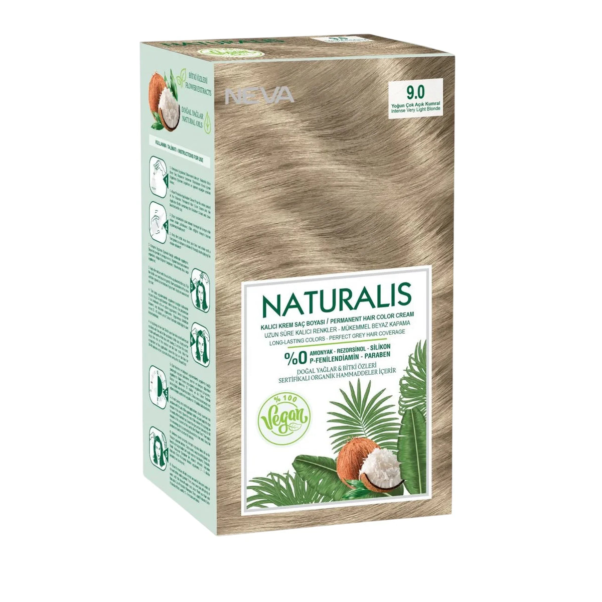 Neva, Naturalis, permanent hårfarve, 9.0 , 150 ml