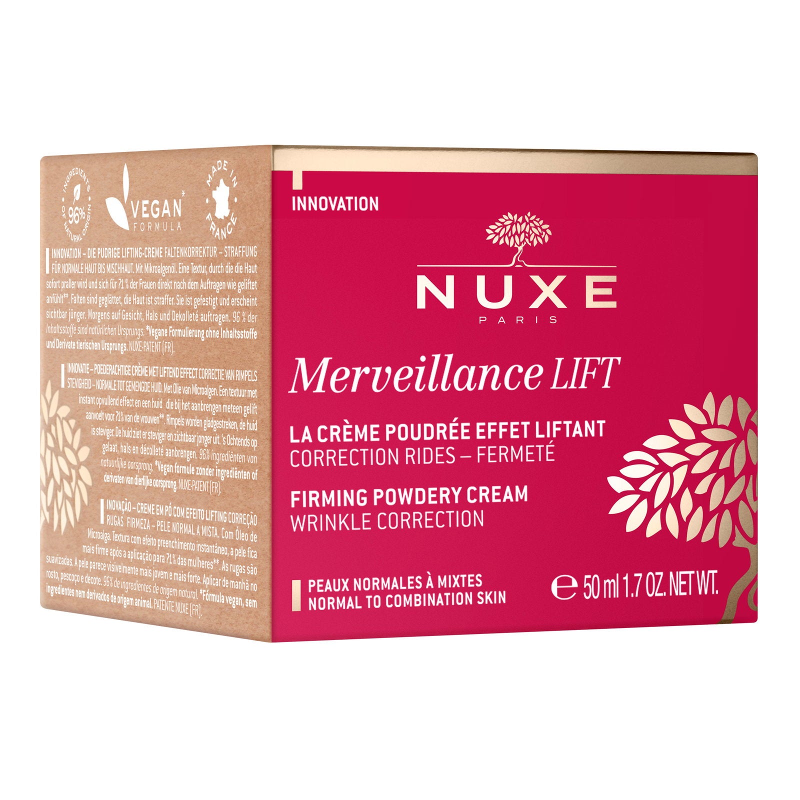 Nuxe, Merveillance Lift Powdery, Vegan, Firming, Day, Cream, For Face, 50 ml
