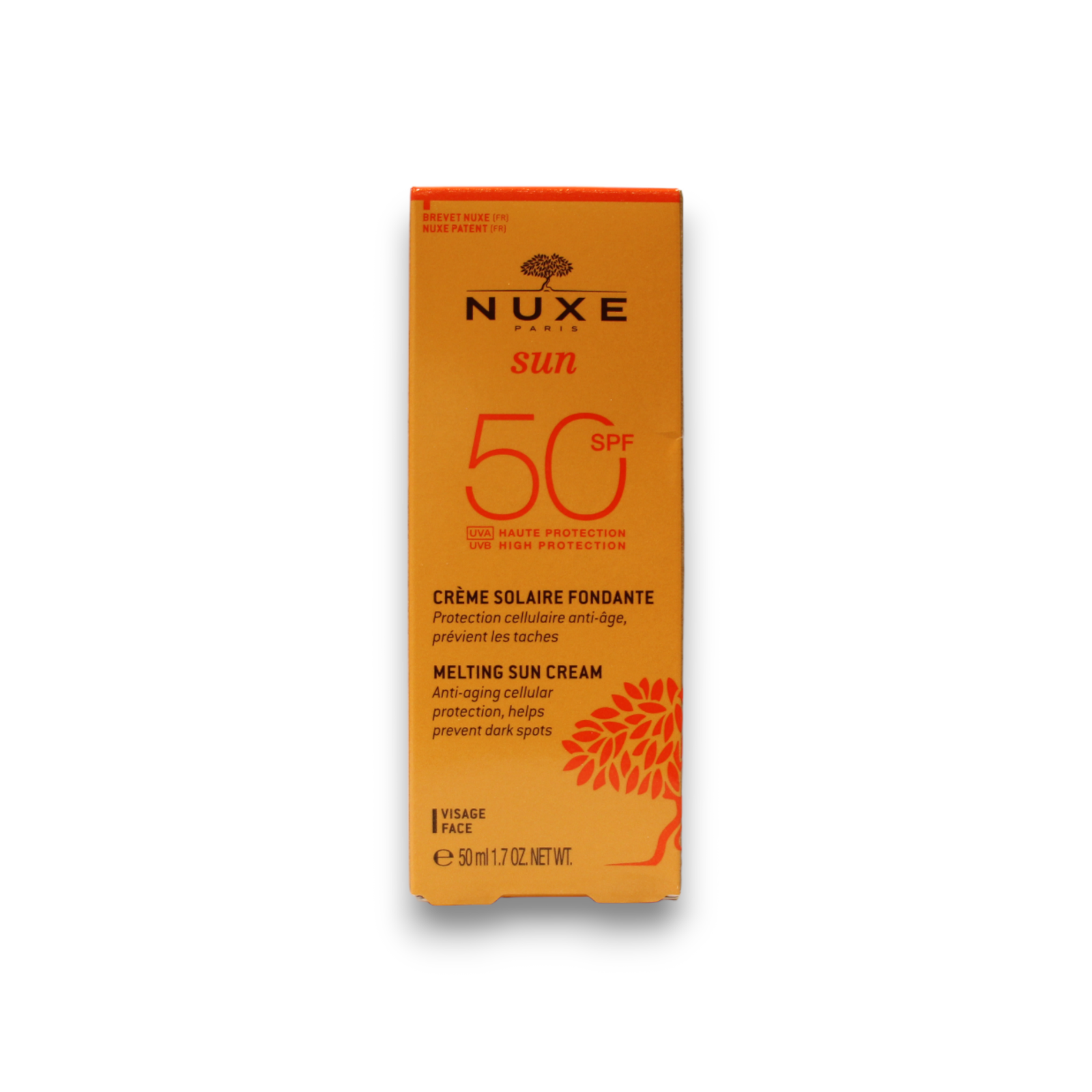 Nuxe, Sun, UV Protection, Sunscreen Cream, For Face, SPF 50, 50 ml