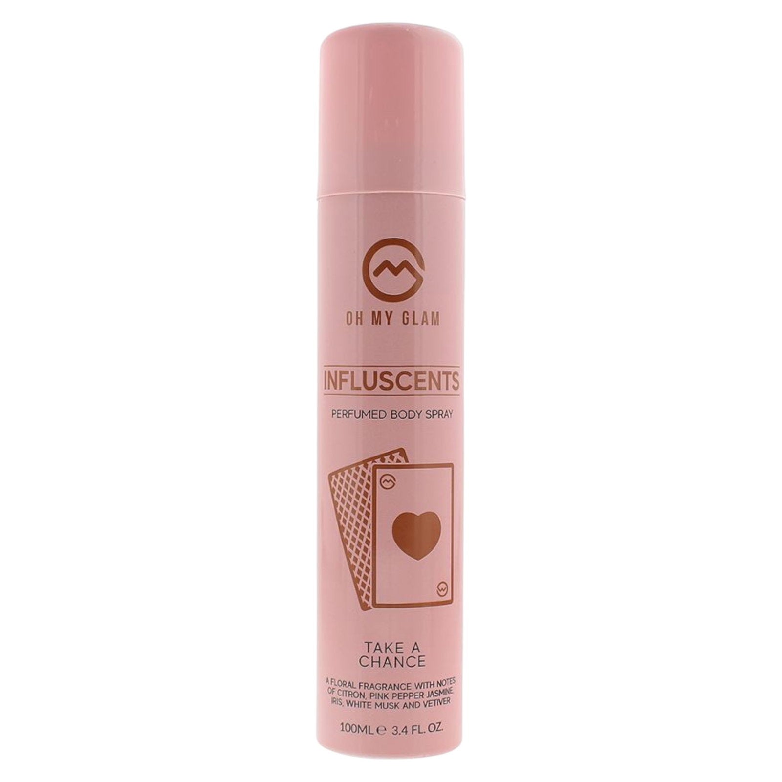 Oh My Glam, Influscent Take A Chance, Body Spray, White Musk, 100 ml
