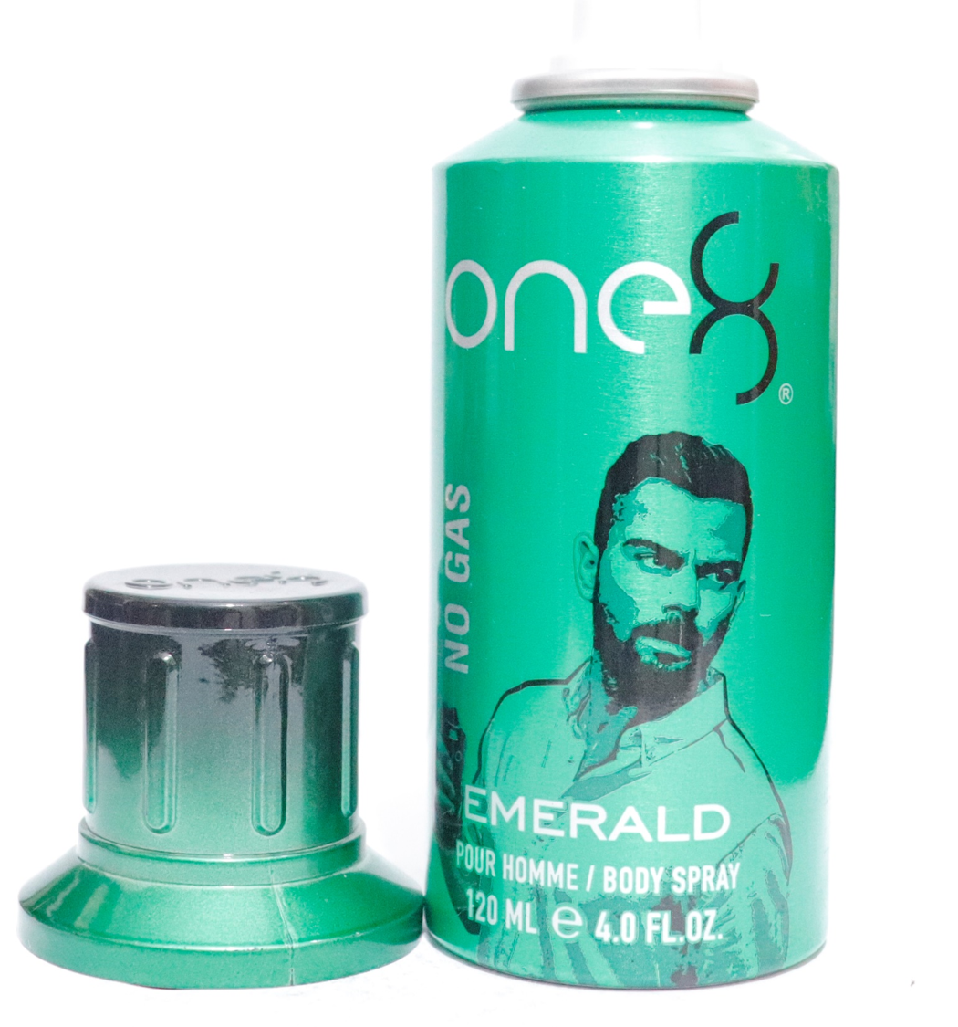 One 8, Emerald No Gas, Scented Spray, For Men, 120 ml