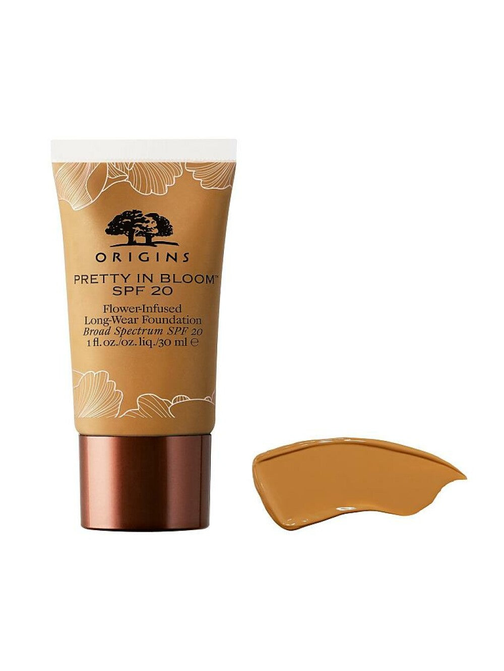 Origins, Pretty In Bloom, Long Wearing, Cream Foundation, Nr. 530, Medium Deep Warm, SPF 20, 30 ml