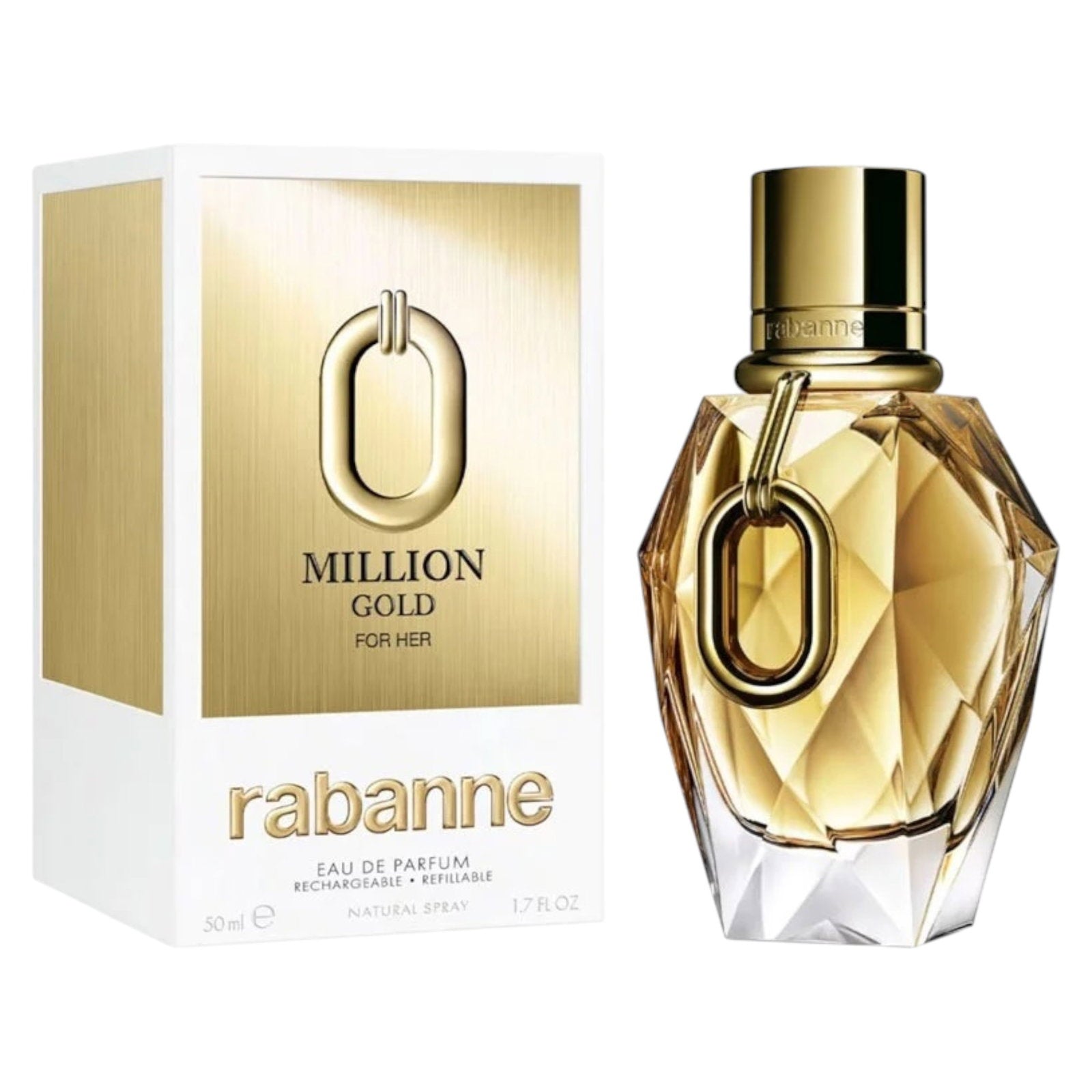 Paco Rabanne, Million Gold, Eau De Parfum, For Women, Refillable, 50 ml