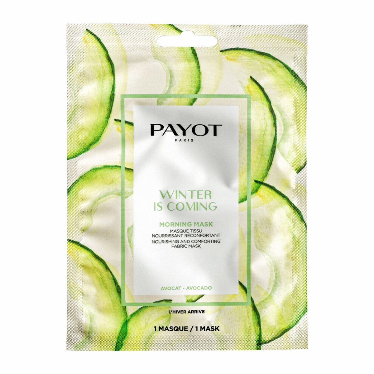Payot, Winter Is Coming, Avocado Oil, Nourishing, Sheet Mask, For Face, Morning, 19 g