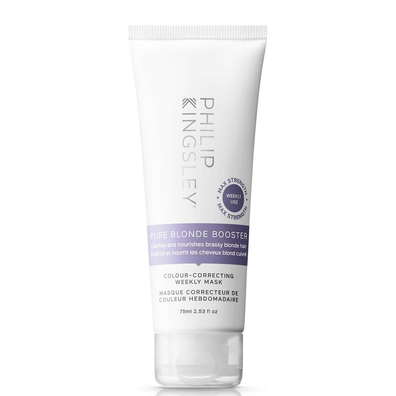 Philip Kingsley, Pure Blonde Booster, Hair Treatment Cream Mask, Moisturizing & Clarifying, Weekly, 75 ml