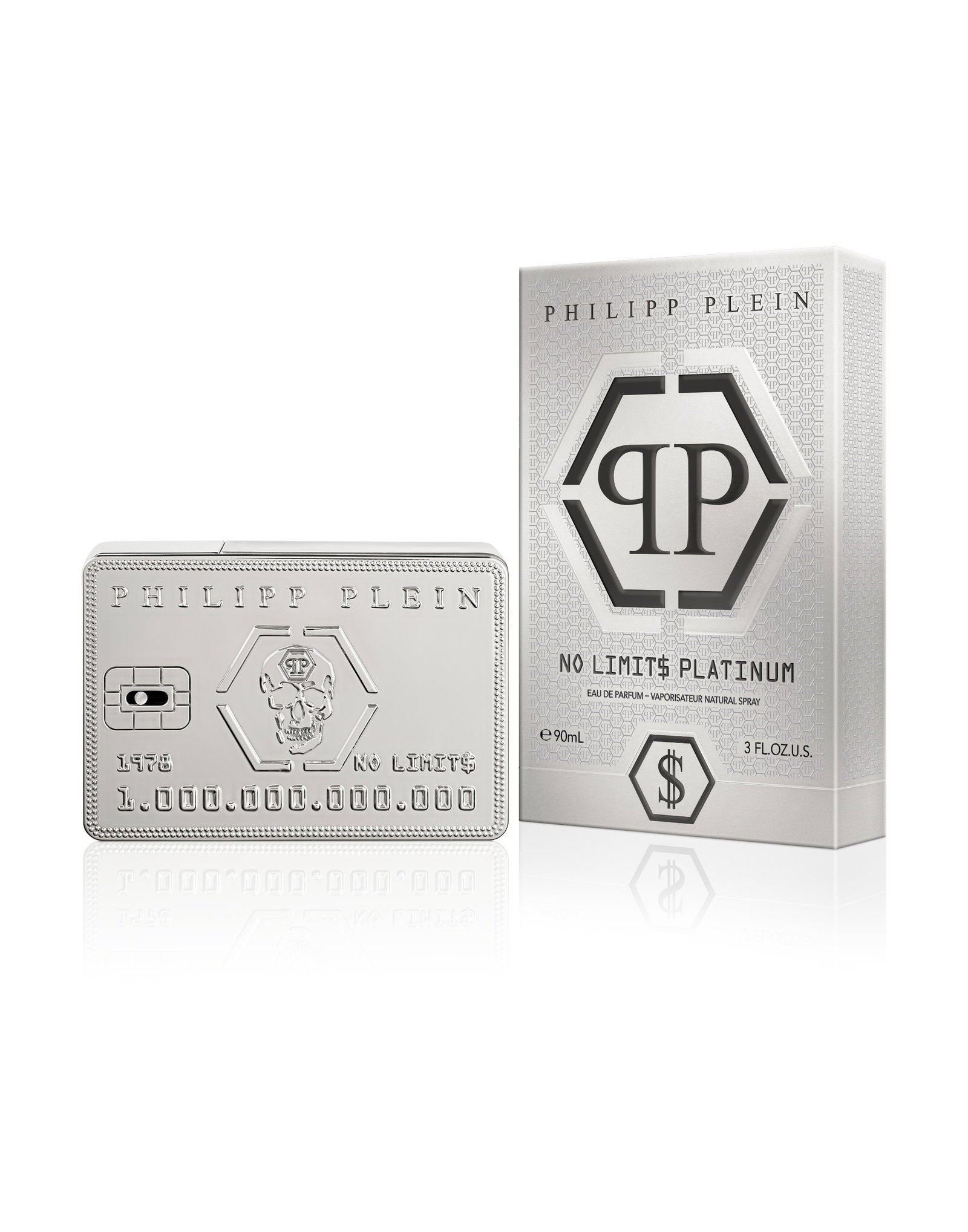 Philipp Plein, No Limits Platinum, Eau De Parfum, For Men, 90 ml