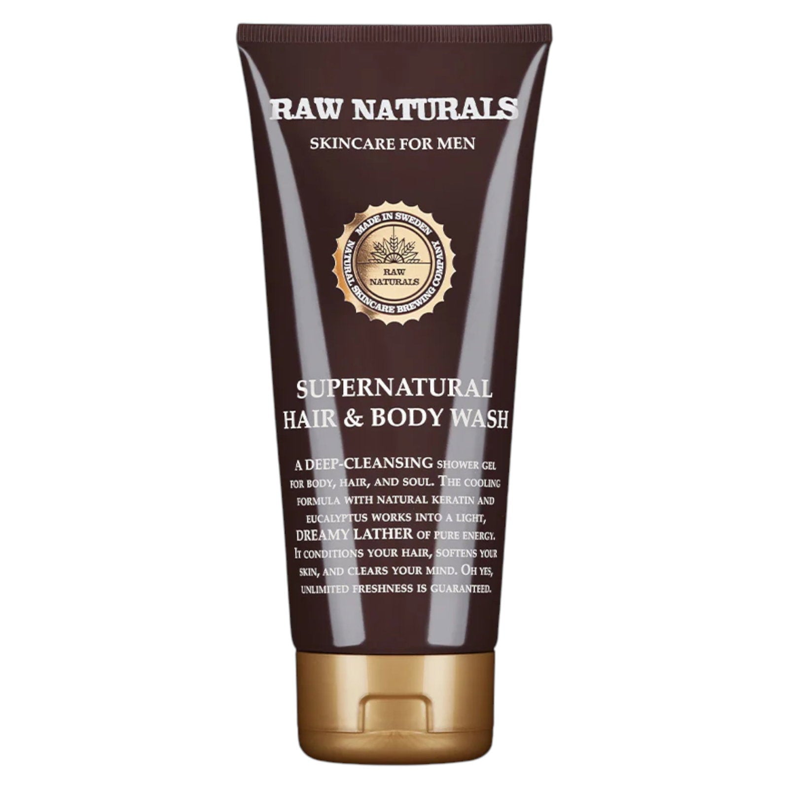 Raw Naturals, Supernatural, 100% vegan, Hair Shampoo, Conditioner & Shower Gel 3-In-1, 200 ml