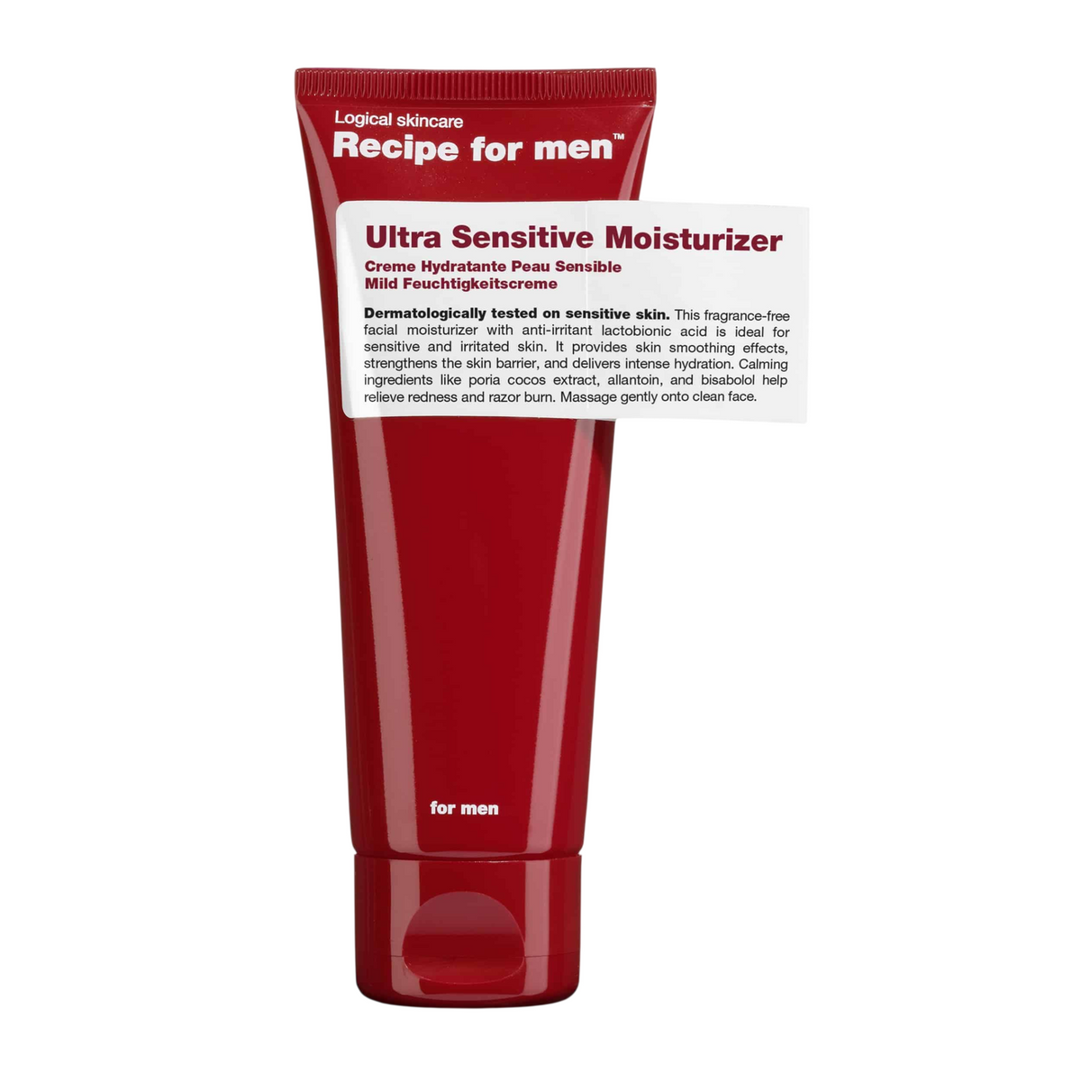 Recipe For Men fugtighedscreme til meget følsom hud 75 ml