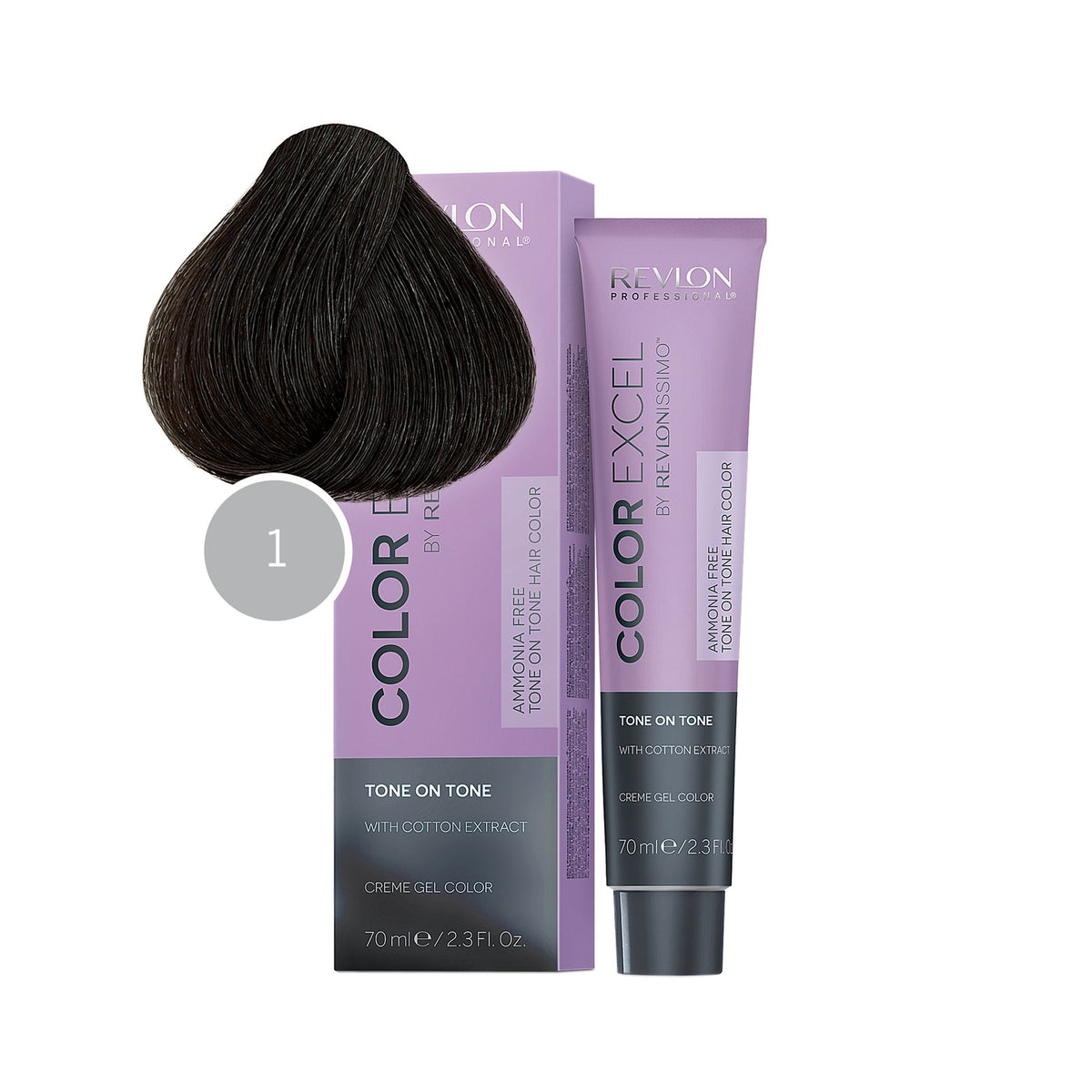 Revlon, Color Excel, Semi-Permanent Hair Dye, 1 Black, 70 ml