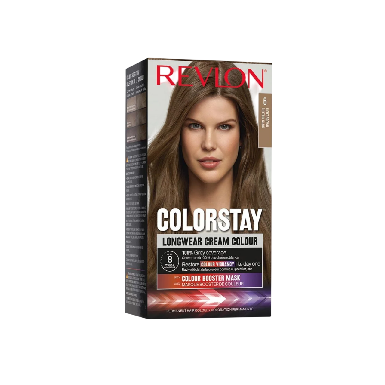 Revlon, Color Stay, Permanent Hair Dye, 6 Light Brown, 165 ml