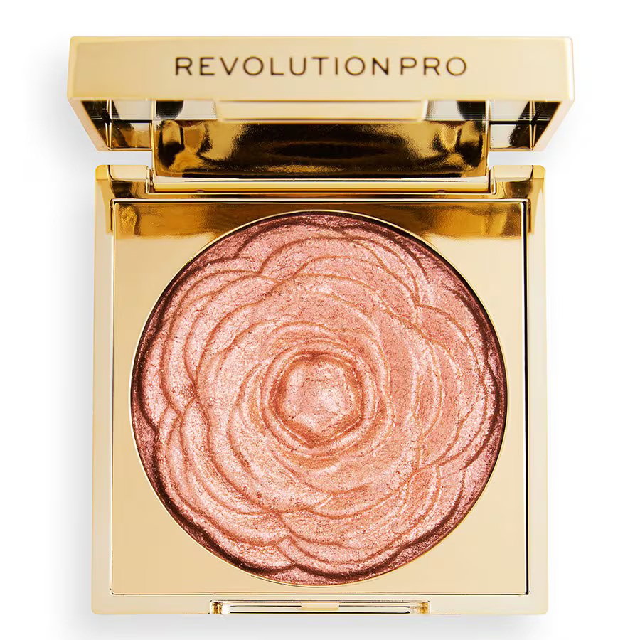 Revolution Pro, Pro Lustre, Illuminating, Blush Highlighter Compact, Rose Gold, 1 Shade, 9 g
