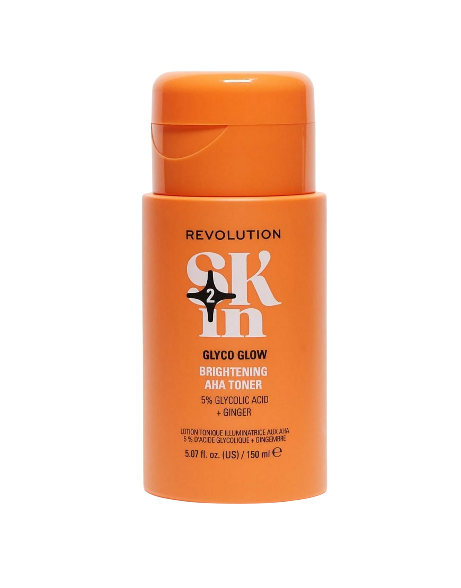 Revolution Skincare, Glyco Glow, 5% Glycolic Acid & Ginger, Brightening, Tonic Lotion, For Face, 150 ml