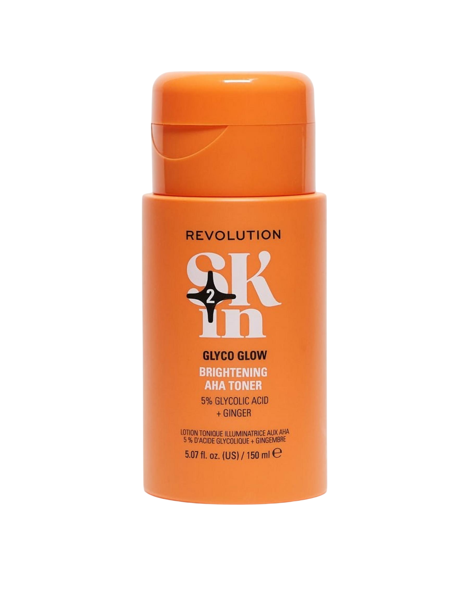 Revolution Skincare, Glyco Glow, 5% Glycolic Acid & Ginger, Brightening, Tonic Lotion, For Face, 150 ml