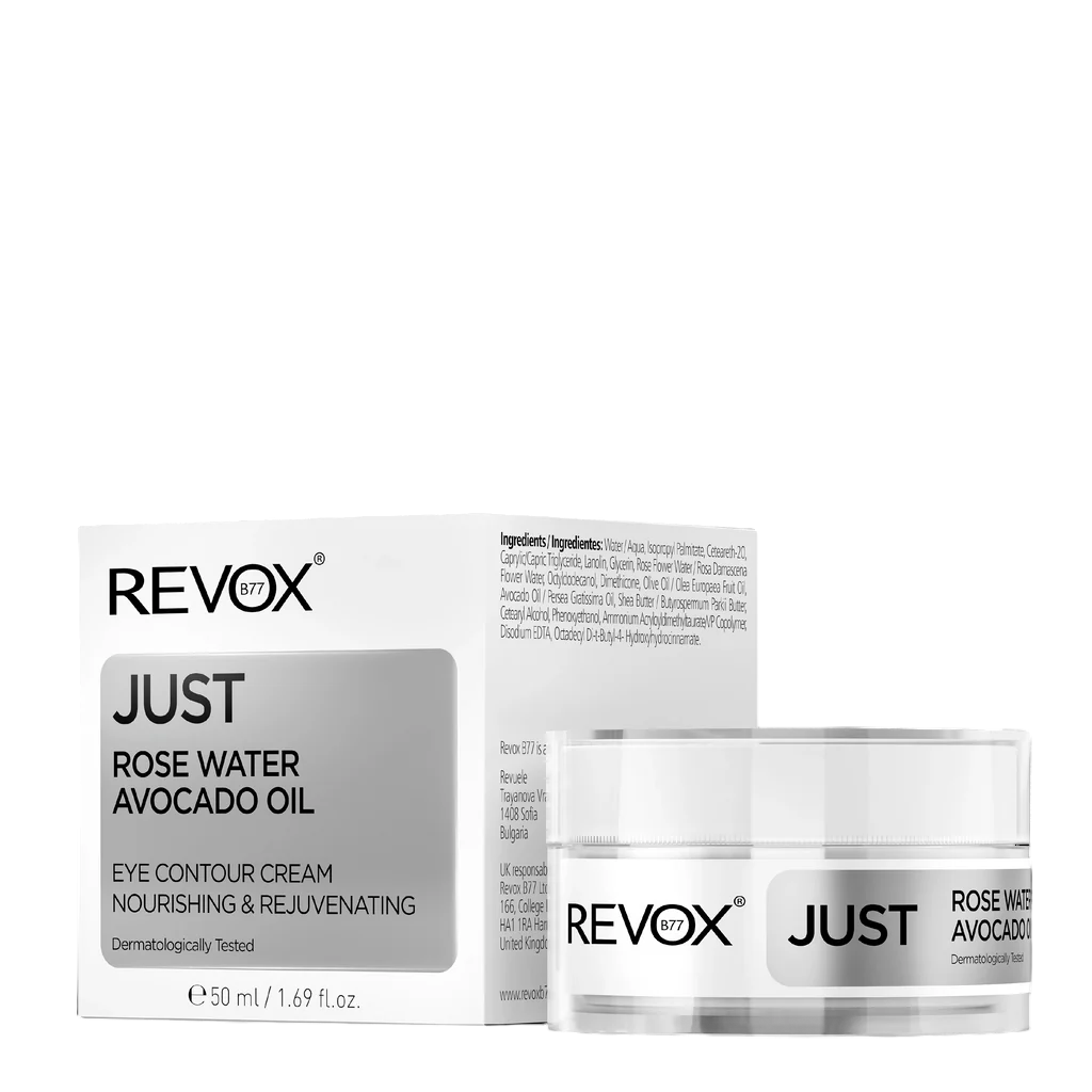 Revox B77, Just, Rose Water & Avocado Oil, Nourishing, Eye Cream, 50 ml