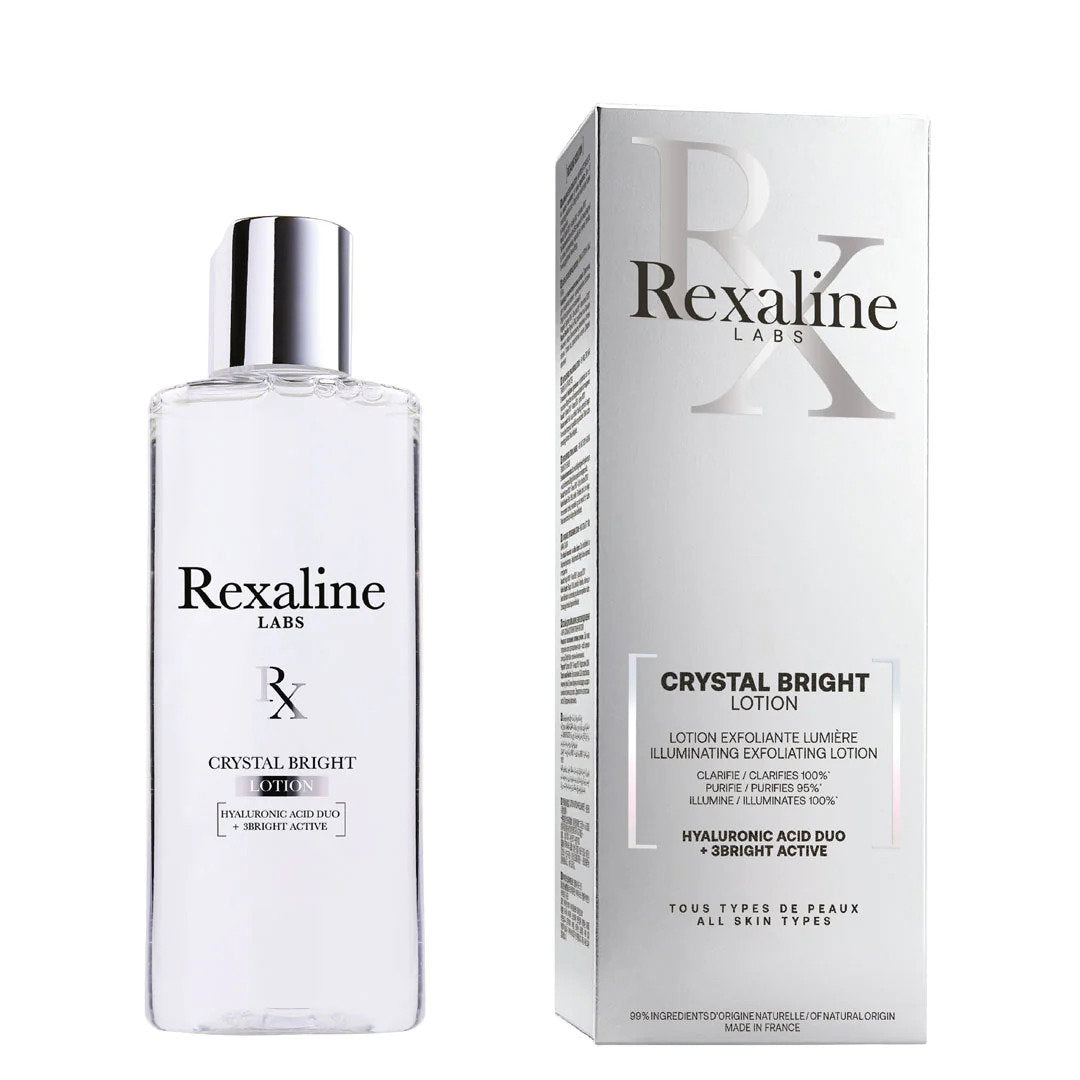 Rexaline, Crystal Bright, Hyaluronic Acid + 3 Bright Active, Illuminating, Exfoliating Lotion, 150 ml