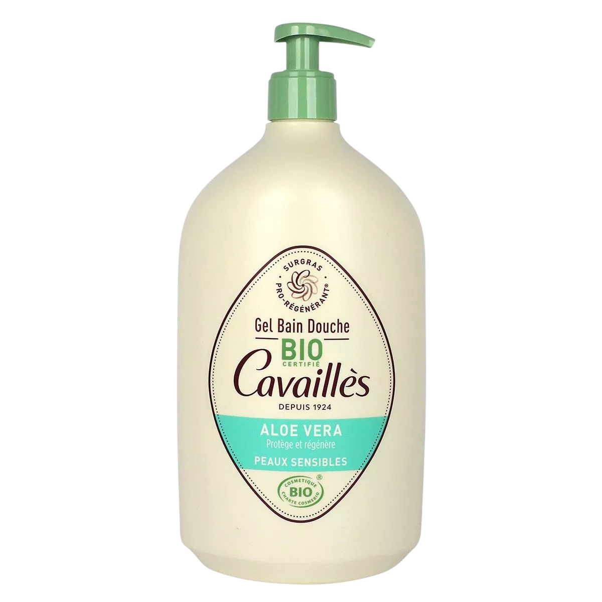 Roge Cavailles, Roge Cavailles, Aloe Vera, Regenerating, Shower Gel, For Sensitive Skin, 1000 ml