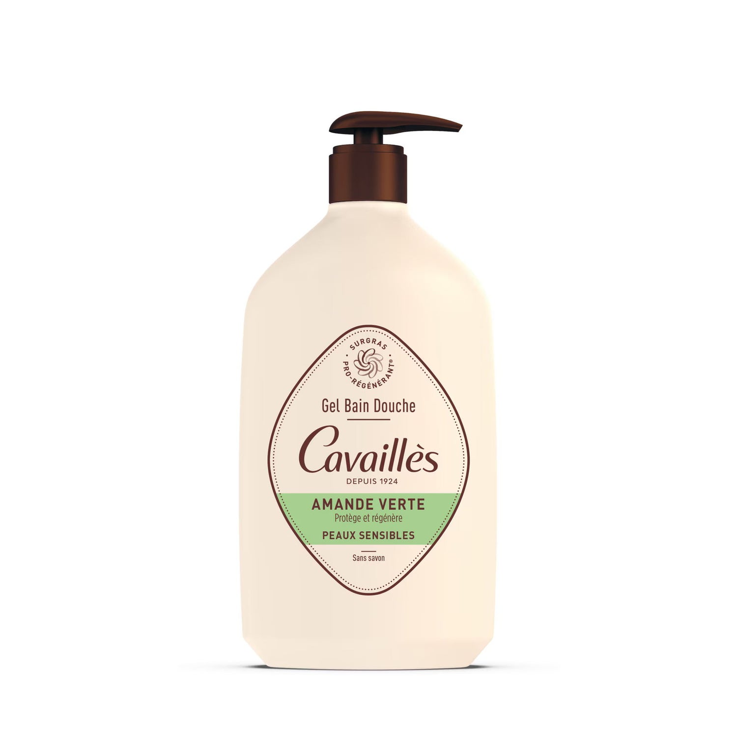 Roge Cavailles, Roge Cavailles, Green Almond, Regenerating, Shower Gel, For Sensitive Skin, 1000 ml