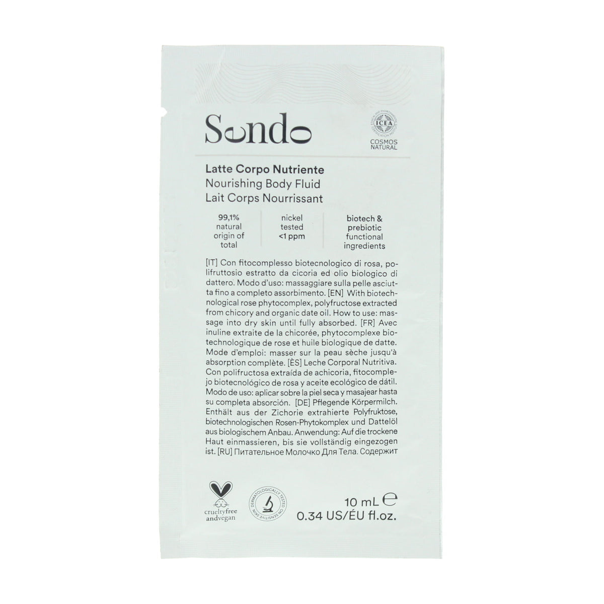 Sendo, Sendo, Nourishing, Body Milk, 10 ml