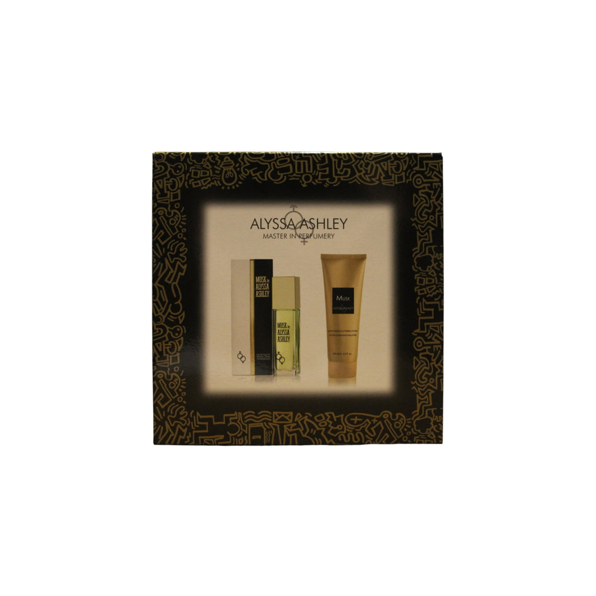 Alyssa Ashley Musk Eau de Toilette 100 ml + Glitrende bodylotion 250 ml Sæt