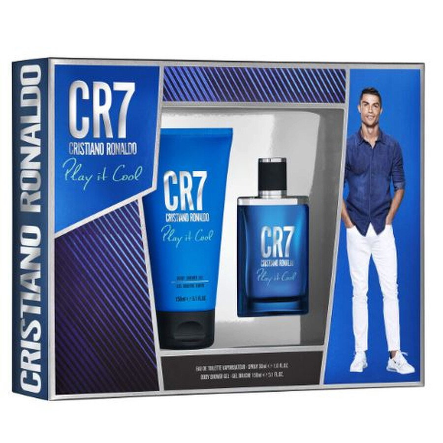 Set Cristiano Ronaldo: CR7 Play It Cool, Eau De Toilette, For Men, 30 ml + CR7 Play It Cool, Cleansing, Shower Gel, For All Skin Types, 150 ml