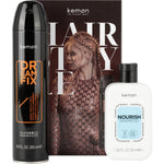 Set Kemon: Dreamfix, Hair Spray, Strong Hold, 300 ml + Nourish Nourishing, Hair Treatment Shampoo, Dry, 250 ml