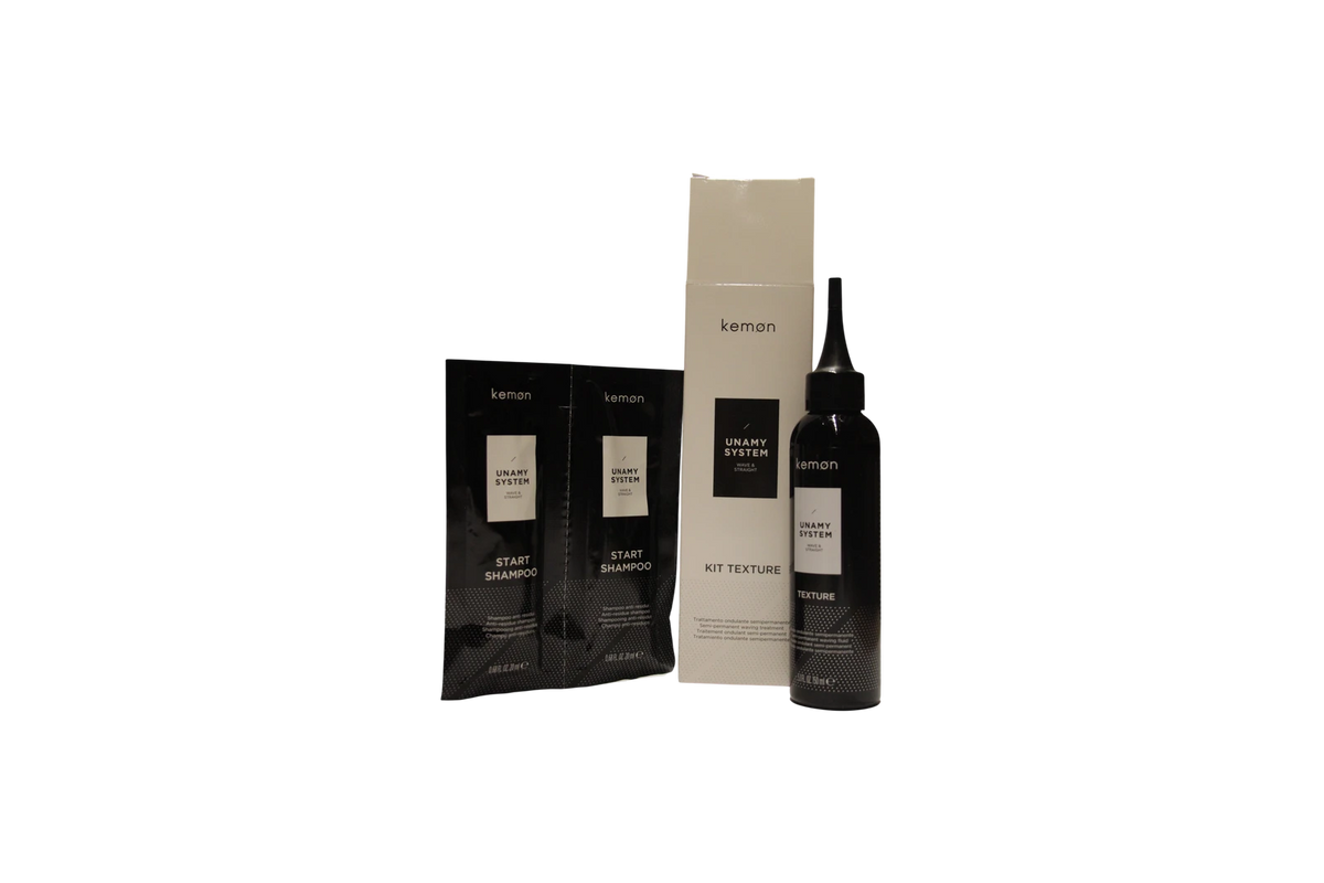 Sæt Kemon: Texture Fluid, Hårlotionbehandling, Krølleaktivering, 125 ml + Start, Hårshampoo, 2 stk, 20 ml