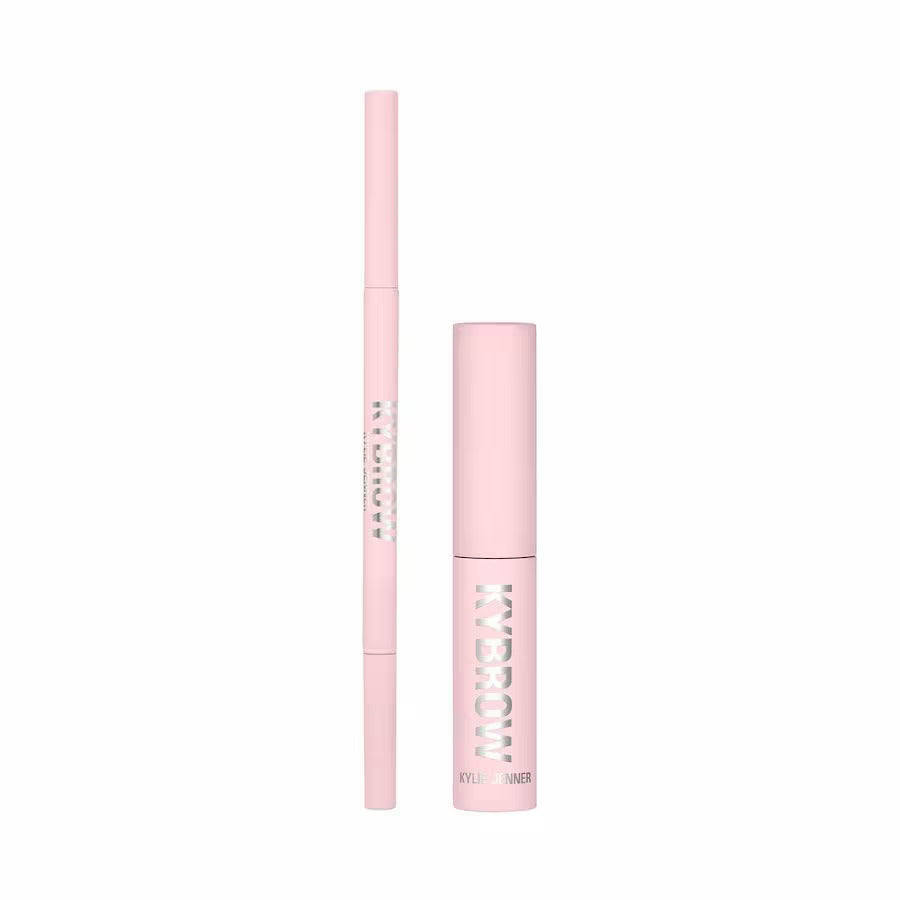 Set Kylie Cosmetics: Kybrow, Defined, Eyebrow Cream Pencil & Brush 2-In-1, 003, Cool Brown, 0.09 g + By Kylie, Define, Eyebrow Gel, Translucent, 5 ml