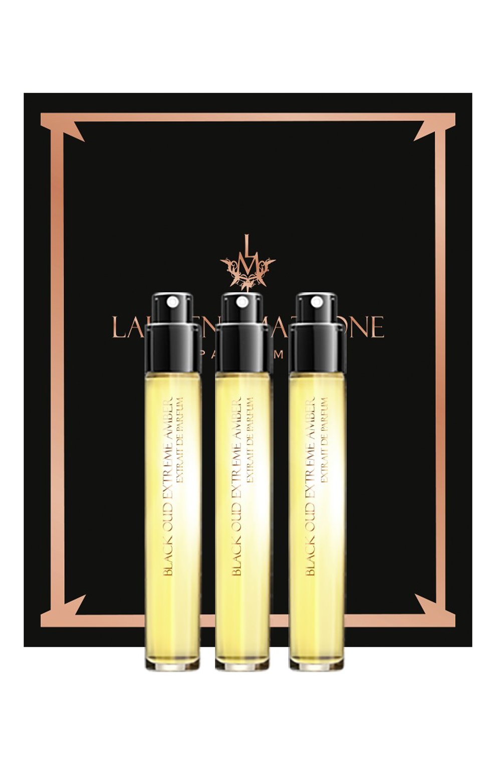 Set, Laurent Mazzone, Black Oud Extreme Amber, Extrait De Parfum, Unisex, 3 pcs, 15 ml