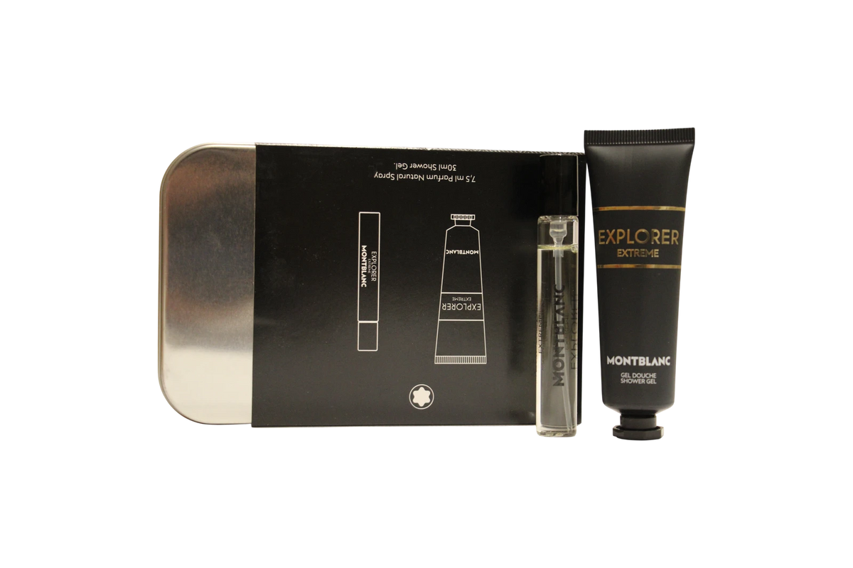 Sæt Montblanc: Explorer Extreme, Eau De Parfum, Til Mænd, 7.5 ml + Explorer Extreme, Shower Gel, 30 ml