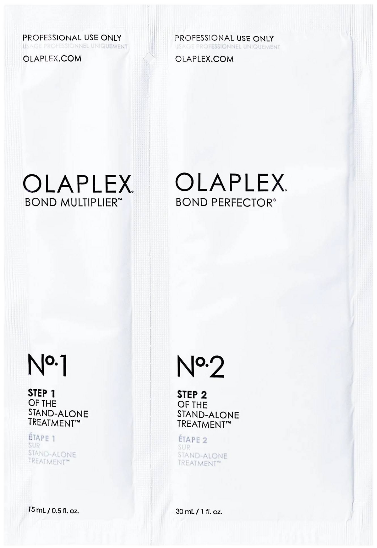 Stand Alone Set Olaplex: No.1 Bond Multiplier, Hair Lotion Treatment, Bond Repair, 15 ml + No.2 Bond Perfector, Hair Cream Treatment, 30 ml